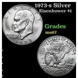 1973-s Silver Eisenhower Dollar $1 Grades GEM++ Un