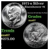 1971-s Silver Eisenhower Dollar $1 Grades GEM++ Un