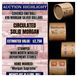 High Value! - Covered End Roll - Marked " Morgan S