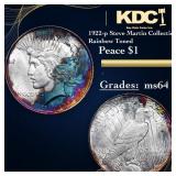 1922-p Peace Dollar Steve Martin Collection Rainbo
