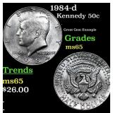 1984-d Kennedy Half Dollar 50c Grades GEM Unc