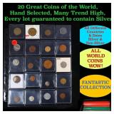 20 Great Coins of the World, hand selected, many t