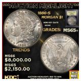 ***Major Highlight*** 1886-s Morgan Dollar $1 GEM+