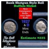Buffalo Nickel Shotgun Roll in Old Bank Style 