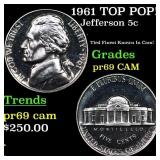1961 Proof Jefferson Nickel TOP POP! 5c Graded pr6