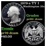 1979-s TY I Proof Washington Quarter 25c Grades GE
