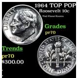 1964 Proof Roosevelt Dime TOP POP! 10c Graded pr70