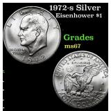 1972-s Silver Eisenhower Dollar $1 Grades GEM++ Un