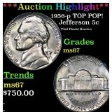 ***Auction Highlight*** 1956-p Jefferson Nickel TO