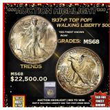 ***Major Highlight*** 1937-p Walking Liberty Half