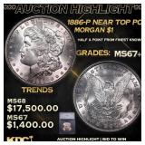 ***Auction Highlight*** 1886-p Morgan Dollar Near