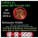 BU Shotgun Lincoln 1c roll, 1974-s 50 pcs Dunbar W