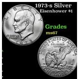 1973-s Silver Eisenhower Dollar $1 Grades GEM++ Un