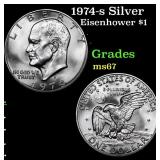 1974-s Silver Eisenhower Dollar $1 Grades GEM++ Un
