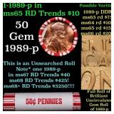 BU Shotgun Lincoln 1c roll, 1989-p 50 pcs Bank Wra