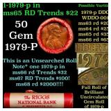 BU Shotgun Lincoln 1c roll, 1979-p 50 pcs Bank Wra