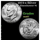 1973-s Silver Eisenhower Dollar $1 Grades GEM++ Un