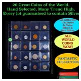 20 Great Coins of the World, hand selected, many t
