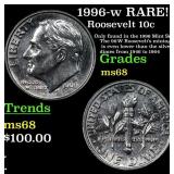 1996-w Roosevelt Dime RARE! 10c Grades GEM+++ Unc