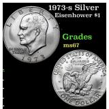 1973-s Silver Eisenhower Dollar $1 Grades GEM++ Un