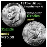 1971-s Silver Eisenhower Dollar $1 Grades GEM++ Un