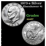1973-s Silver Eisenhower Dollar $1 Grades GEM++ Un