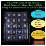 20 Great Coins of the World, hand selected, many t
