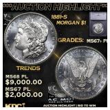 ***Auction Highlight*** 1881-s Morgan Dollar $1 ms