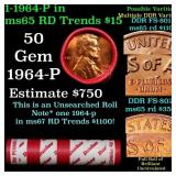 BU Shotgun Lincoln 1c roll, 1964-p 50 pcs Dunbar W