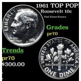 1961 Proof Roosevelt Dime TOP POP! 10c Graded pr70