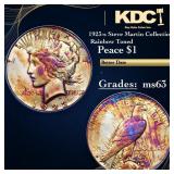 1923-s Peace Dollar Steve Martin Collection Rainbo