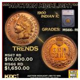 ***Major Highlight*** 1900 Indian Cent 1c ms66+ rd