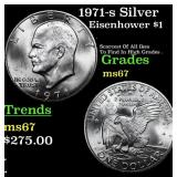 1971-s Silver Eisenhower Dollar $1 Grades GEM++ Un