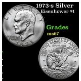 1973-s Silver Eisenhower Dollar $1 Grades GEM++ Un