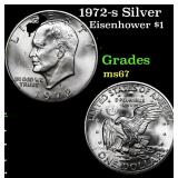 1972-s Silver Eisenhower Dollar $1 Grades GEM++ Un