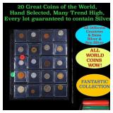 20 Great Coins of the World, hand selected, many t