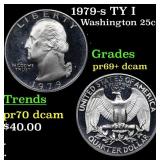 1979-s TY I Proof Washington Quarter 25c Grades GE