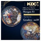 1888-p Morgan Dollar Steve Martin Collection Rainb