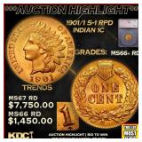 ***Major Highlight*** 1901 Indian Cent S-1 1c ms66