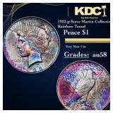1922-p Peace Dollar Steve Martin Collection Rainbo