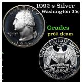 1992-s Silver Proof Washington Quarter 25c Grades