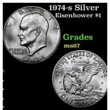 1974-s Silver Eisenhower Dollar $1 Grades GEM++ Un