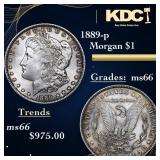 1889-p Morgan Dollar $1 Grades GEM+ Unc
