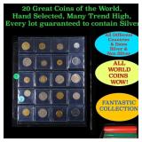 20 Great Coins of the World, hand selected, many t