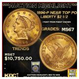 ***Major Highlight*** 1896-p Gold Liberty Quarter