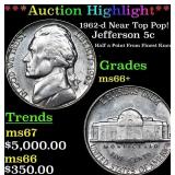 ***Auction Highlight*** 1962-d Jefferson Nickel Ne