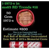 BU Shotgun Lincoln 1c roll, 1972-s 50 pcs Dunbar W