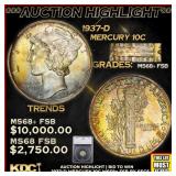 ***Major Highlight*** 1937-d Mercury Dime 10c ms68