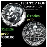 1961 Proof Roosevelt Dime TOP POP! 10c Graded pr70