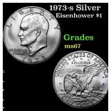 1973-s Silver Eisenhower Dollar $1 Grades GEM++ Un
